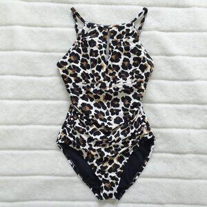 Ellen Tracy Animal Print One Piece Women's  Bathing Suit 6